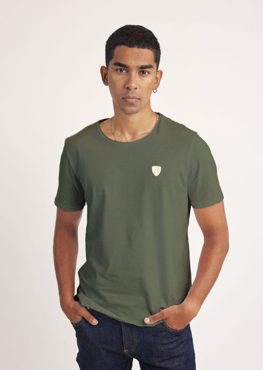 Homme Redskins T-Shirts & Polos | Tshirt Manches Courtes Nathew Aden Khaki