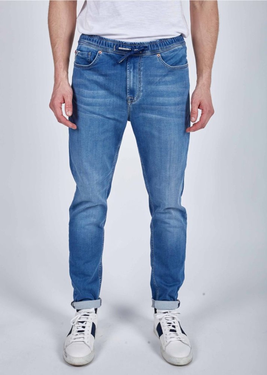 Homme Redskins Jeans & Pantalons | Jean Relax Jogger Bleu Royal