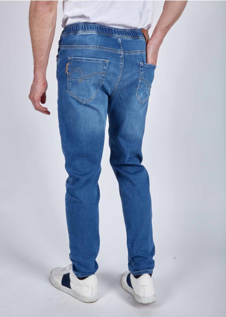 Homme Redskins Jeans & Pantalons | Jean Relax Jogger Bleu Royal