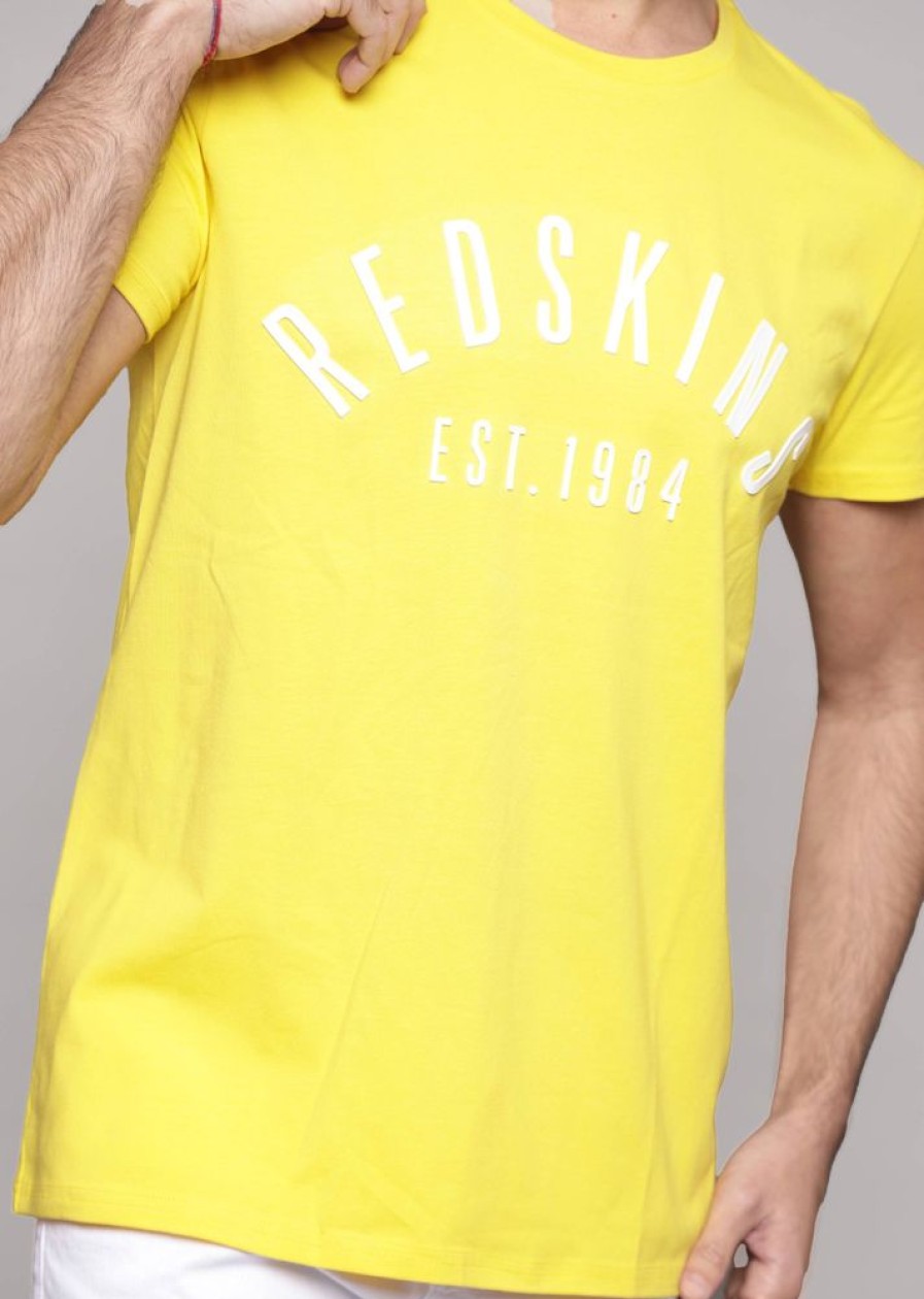 Homme Redskins T-Shirts & Polos | Tshirt Manches Courtes Malcom Calder Yellow