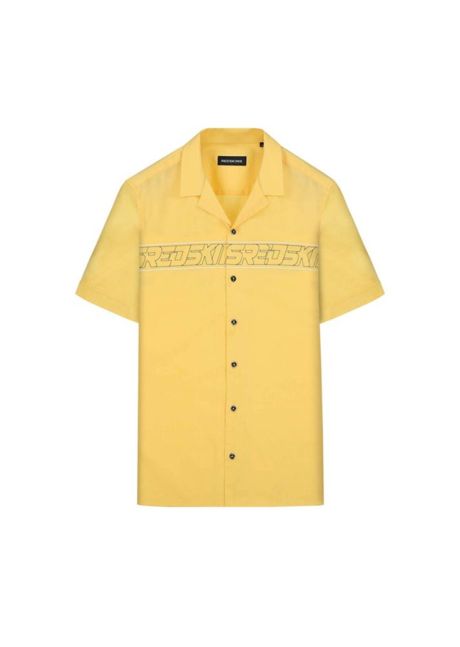 Homme Redskins Chemises | Chemise Manches Courtes Speed Exter Jaune