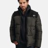 Homme Redskins Blousons & Vestes | Doudoune Puffer Hype Khaki / Noir