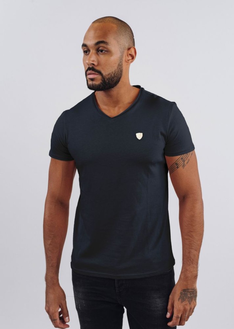 Homme Redskins T-Shirts & Polos | T-Shirt Manches Courtes Nint Aden Dark Navy