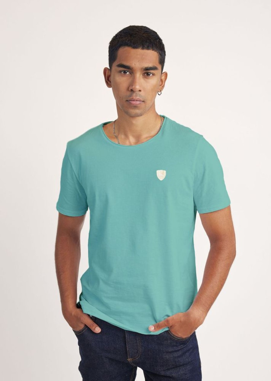 Homme Redskins T-Shirts & Polos | Tshirt Manches Courtes Nathew Aden Cyan