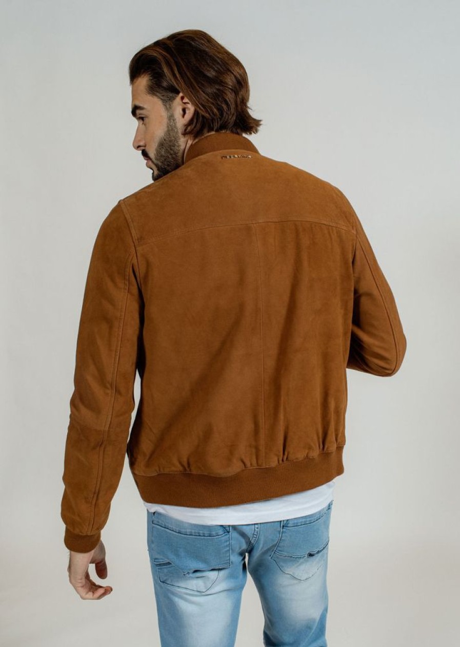 Homme Redskins Blousons & Vestes | Blouson En Cuir Bower3 African Camel