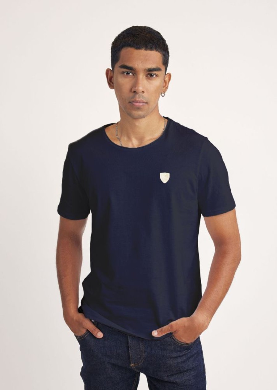 Homme Redskins T-Shirts & Polos | Tshirt Manches Courtes Nathew Aden Dark Navy