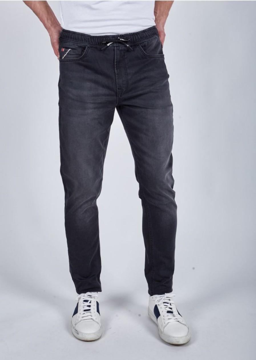 Homme Redskins Jeans & Pantalons | Jean Relax Jogger Noir