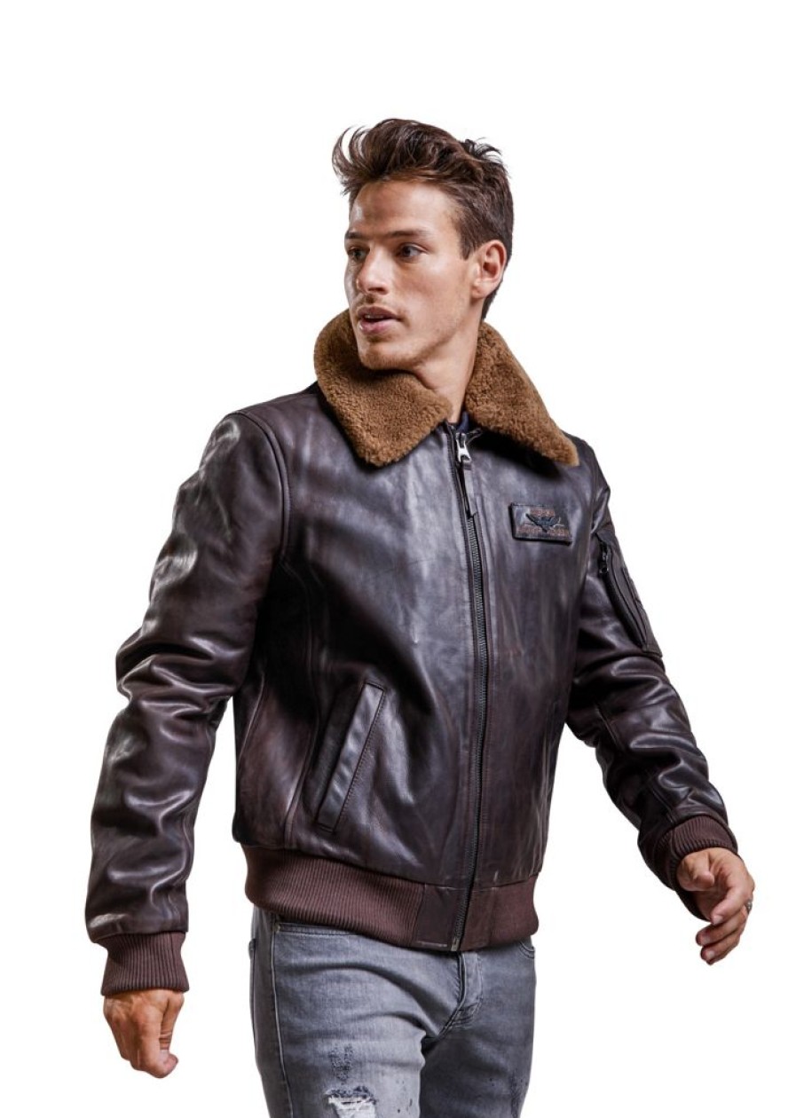 Homme Redskins Blousons & Vestes | Blouson En Cuir Commander Striking Togo