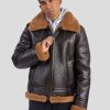 Homme Redskins Blousons & Vestes | Veste En Cuir Reagan Montecristo Tabac / Ginger