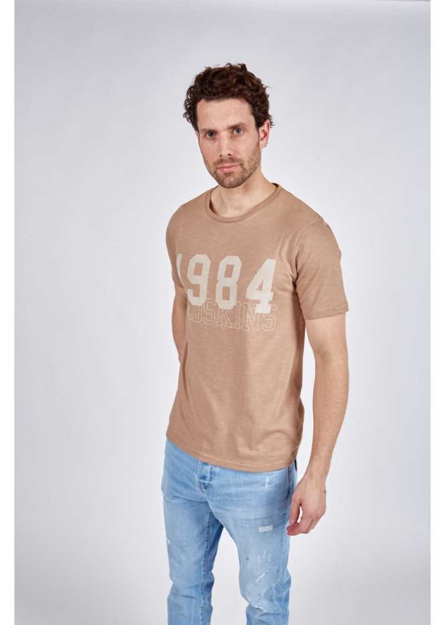 Homme Redskins T-Shirts & Polos | Tshirt Manches Courtes Duly Slubb Taupe