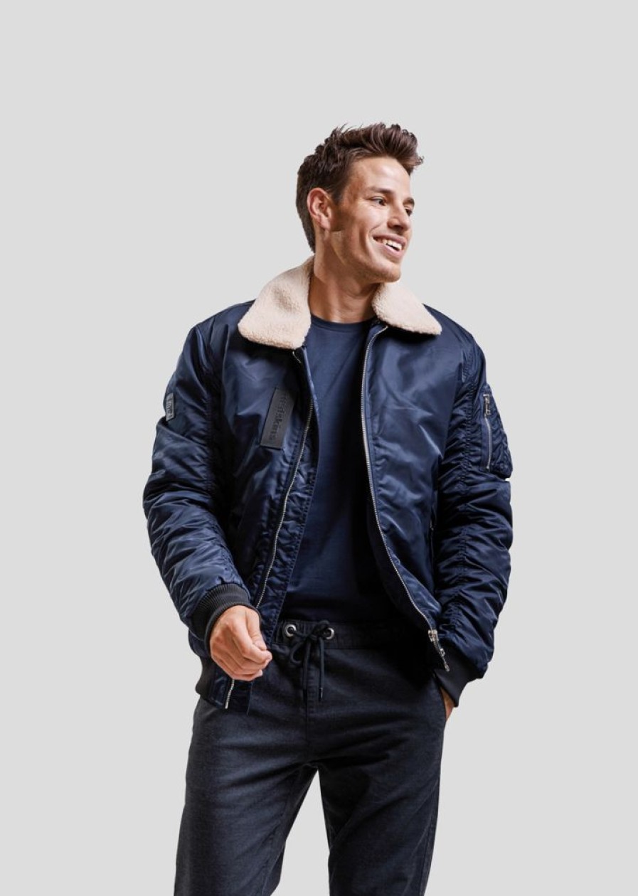 Homme Redskins Doudounes | Bombers Hermitage Allport Navy Blue