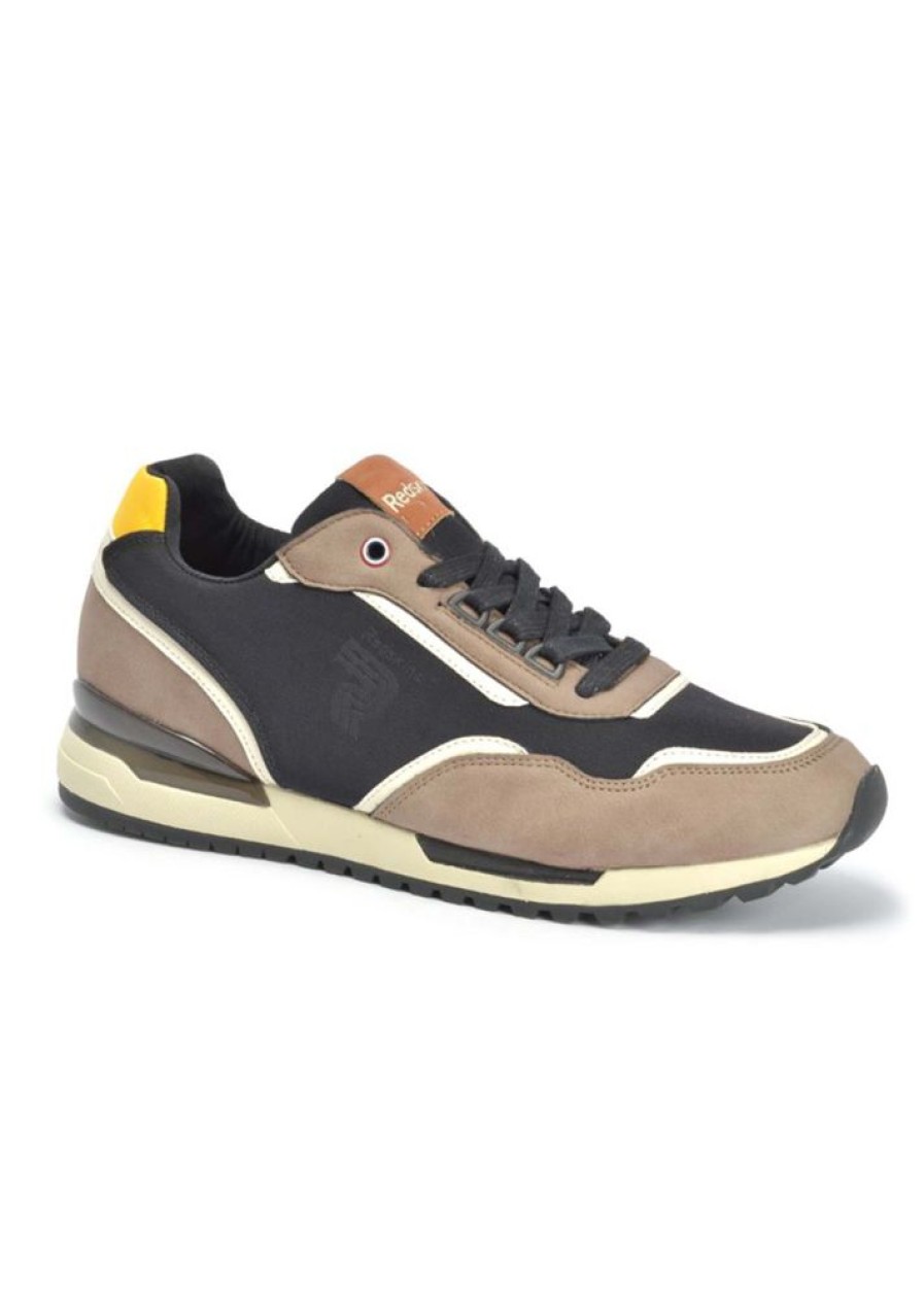 Homme Redskins Baskets | Baskets Oranger Black / Taupe / Ecru