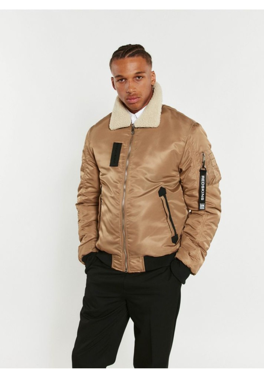 Homme Redskins Doudounes | Bombers Hermitage Allport Beige