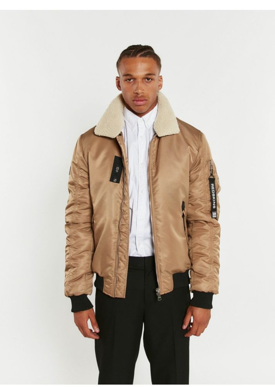 Homme Redskins Doudounes | Bombers Hermitage Allport Beige