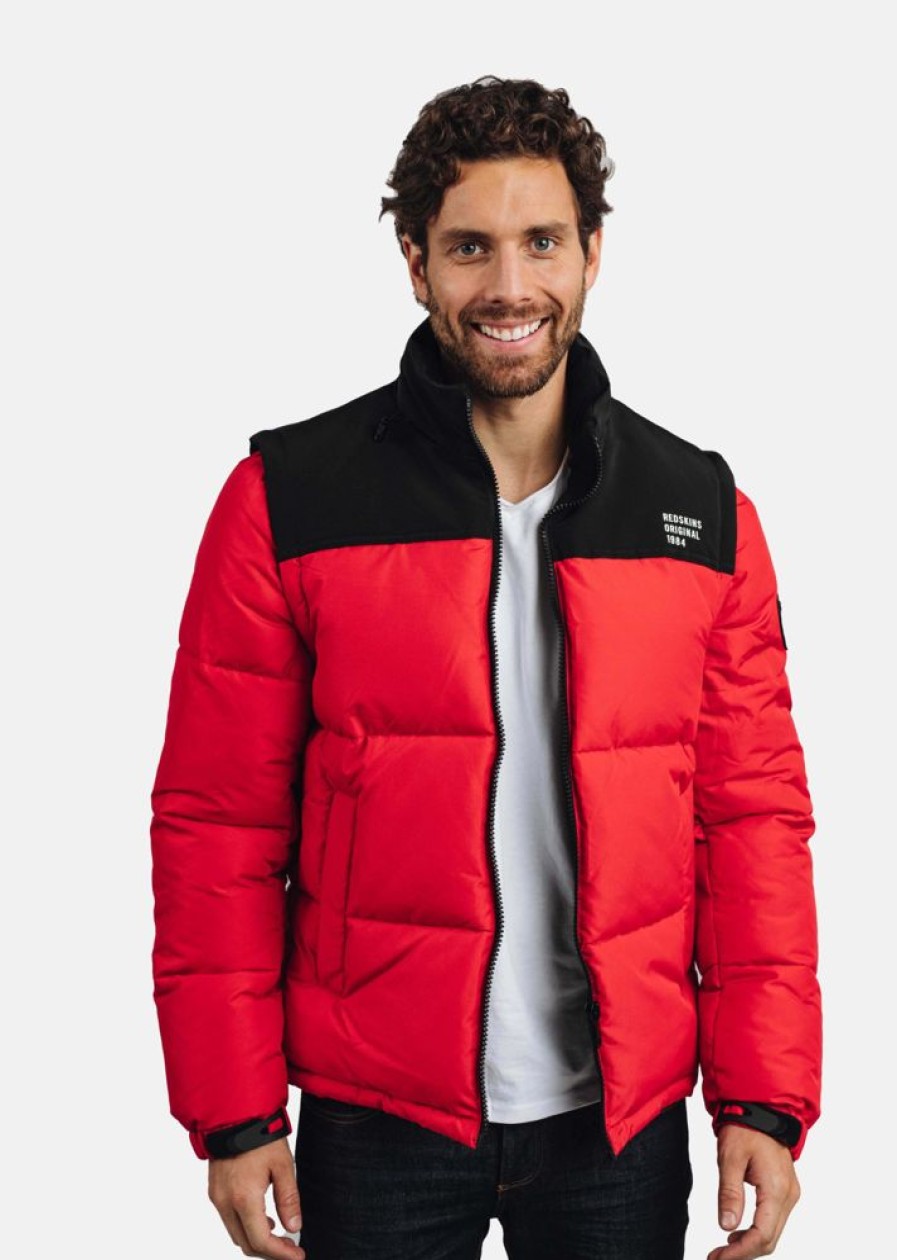 Homme Redskins Blousons & Vestes | Doudoune Puffer Hype Red / Noir