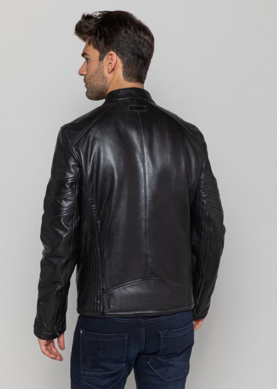 Homme Redskins Blousons & Vestes | Blouson En Cuir Leeron Mojito