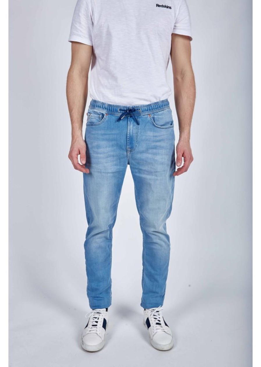 Homme Redskins Jeans & Pantalons | Jean Relax Jogger Turquoise