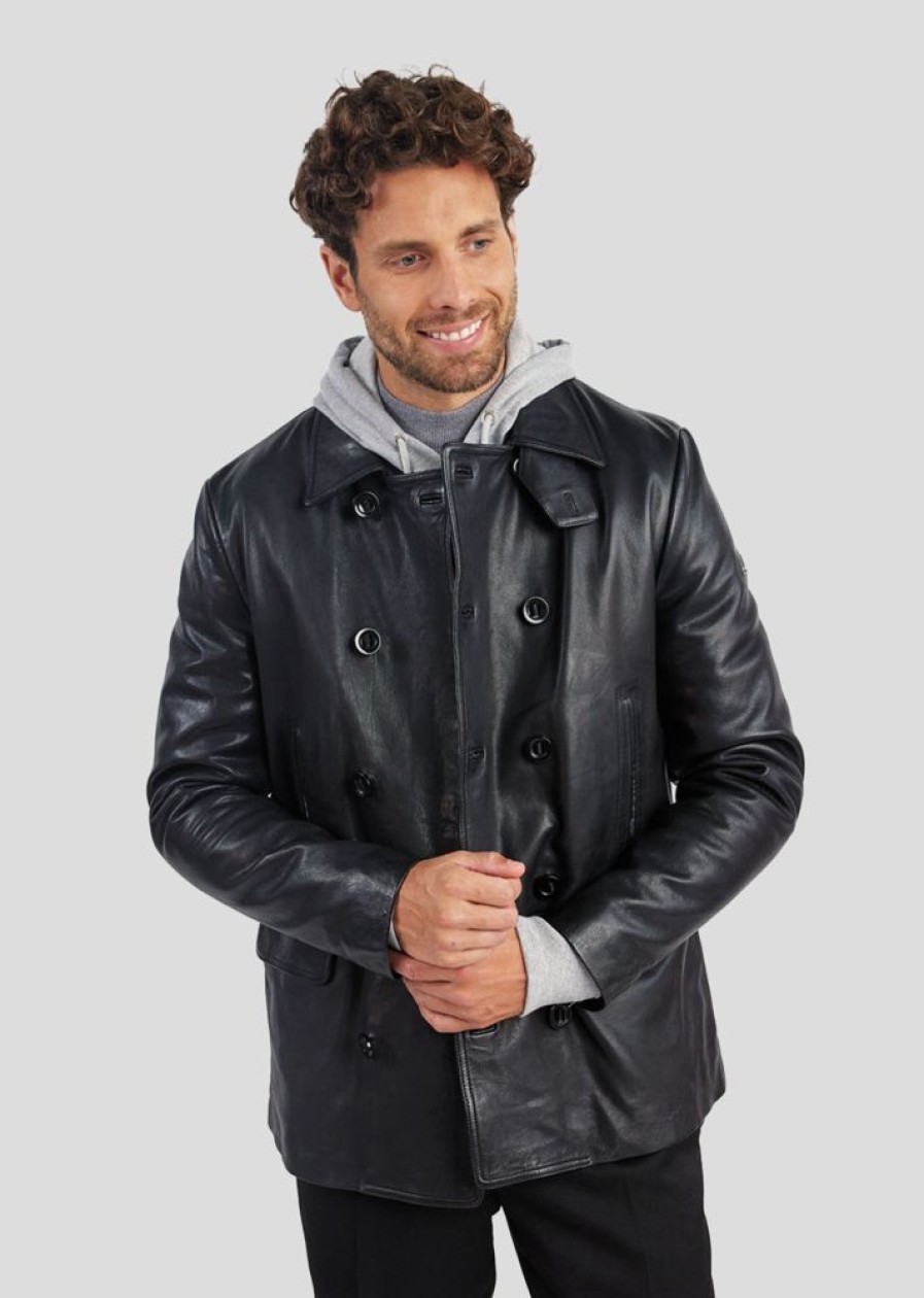 Homme Redskins Blousons & Vestes | Veste En Cuir Ralf Newport