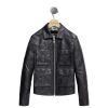 Homme Redskins Blousons & Vestes | Blouson En Cuir Seventy Nuevo Noir