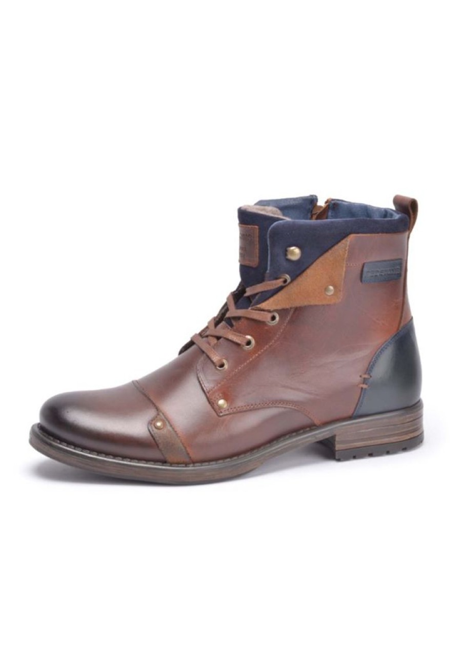 Homme Redskins Boots | Boots Yedos Brandy / Marine