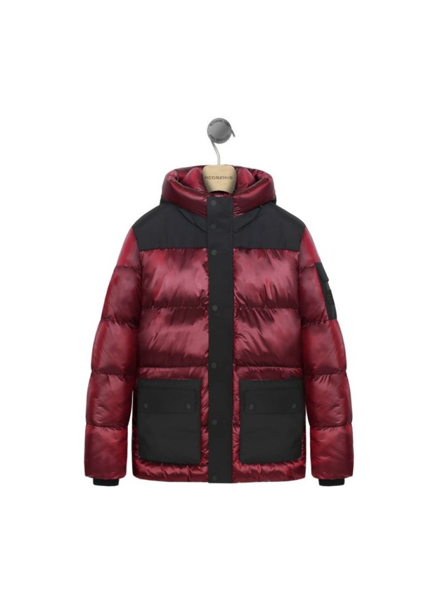 Homme Redskins Doudounes | Doudoune Hutson Pioner Burgundy