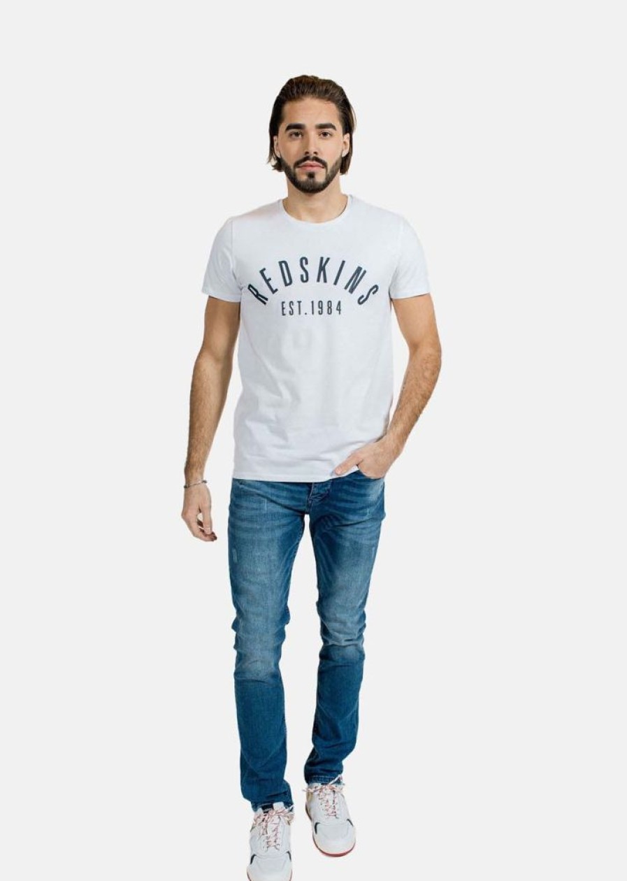 Homme Redskins T-Shirts & Polos | Tshirt Manches Courtes Malcom Calder White