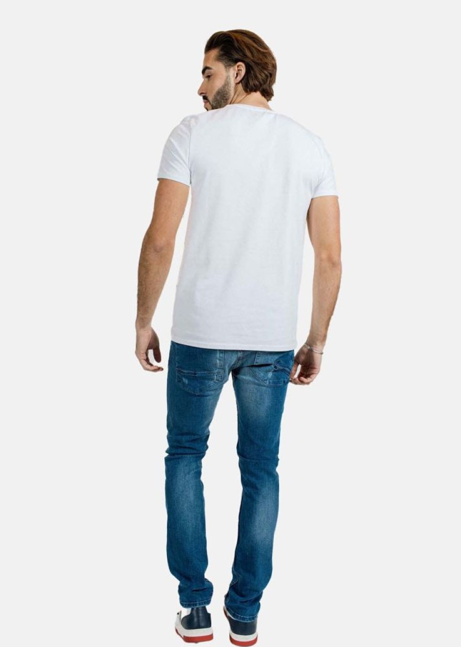 Homme Redskins T-Shirts & Polos | Tshirt Manches Courtes Malcom Calder White