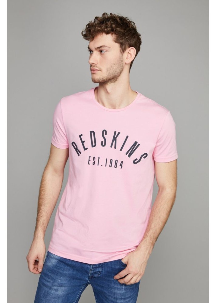 Homme Redskins T-Shirts & Polos | Tshirt Manches Courtes Malcom Calder Pink