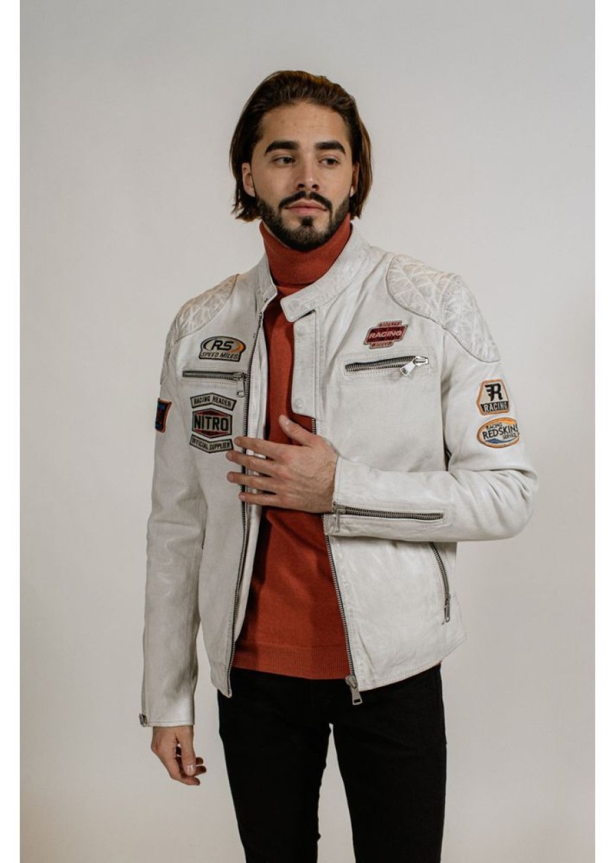 Homme Redskins Blousons & Vestes | Blouson En Cuir Nitro Barcelona Ice