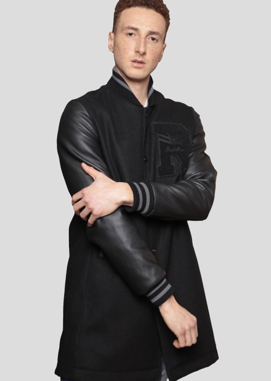 Homme Redskins Blousons & Vestes | Veste En Cuir Hanks Hatch Black/Black