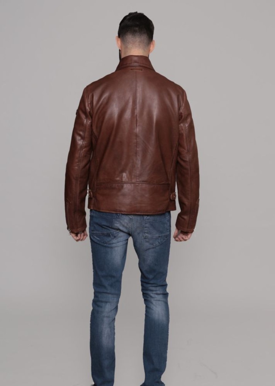 Homme Redskins Blousons & Vestes | Cuir Rider Stoner Cognac