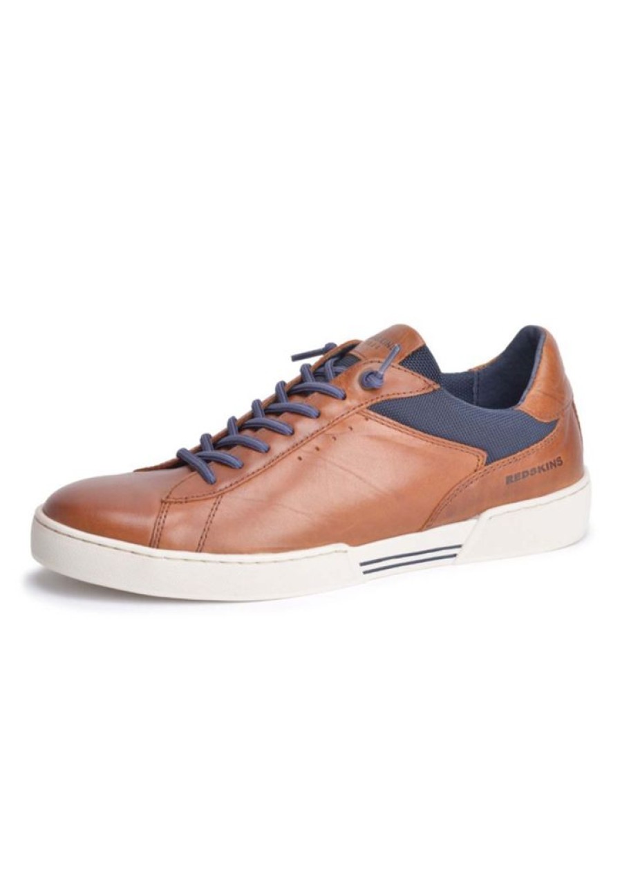 Homme Redskins Baskets | Baskets Wester Cognac / Marine