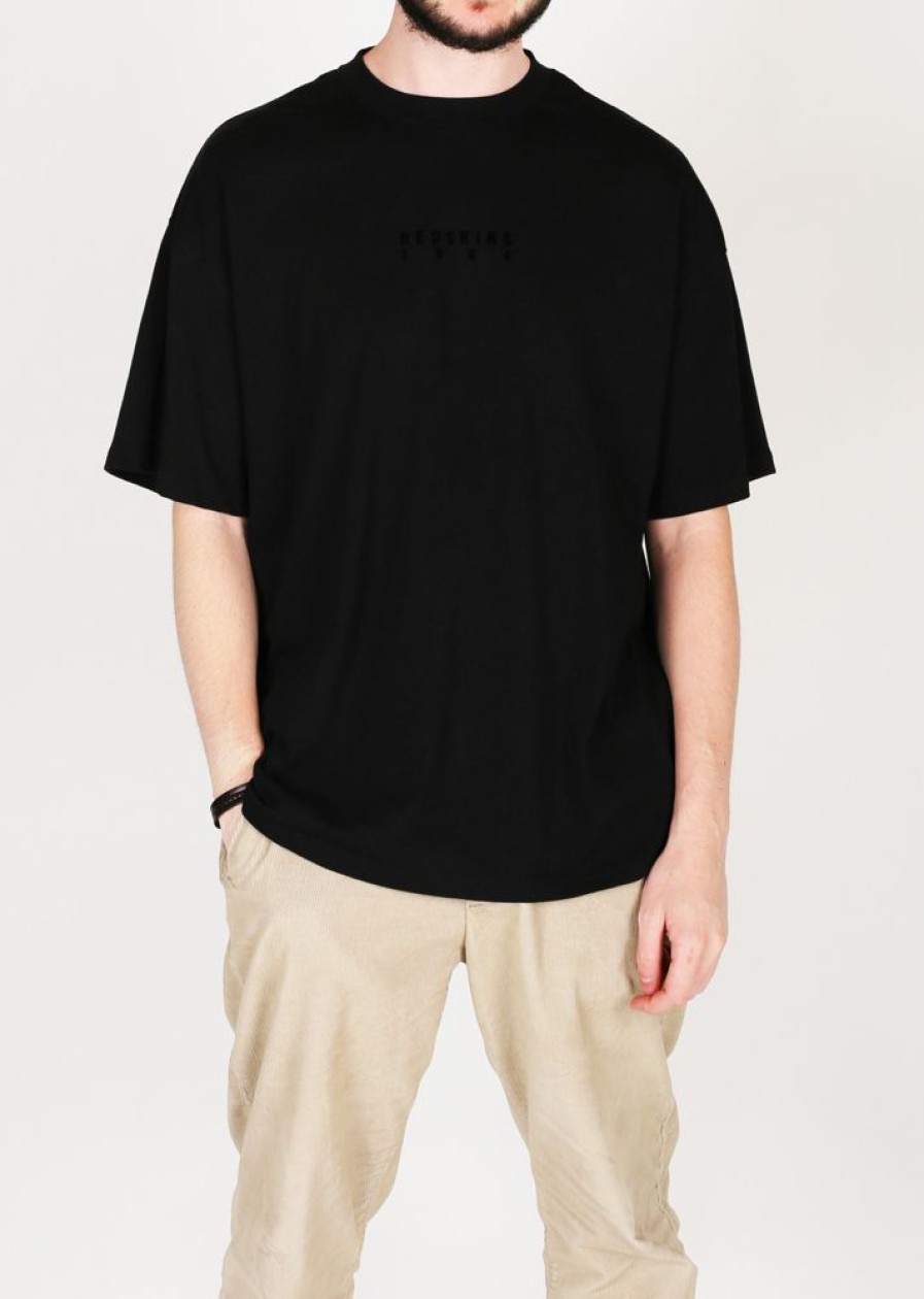 Homme Redskins T-Shirts & Polos | Tshirt Mc Hawks Calder Black / Vernis Black