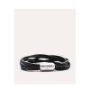 Homme Redskins Bijoux | Bracelet En Cuir Tresse Noir