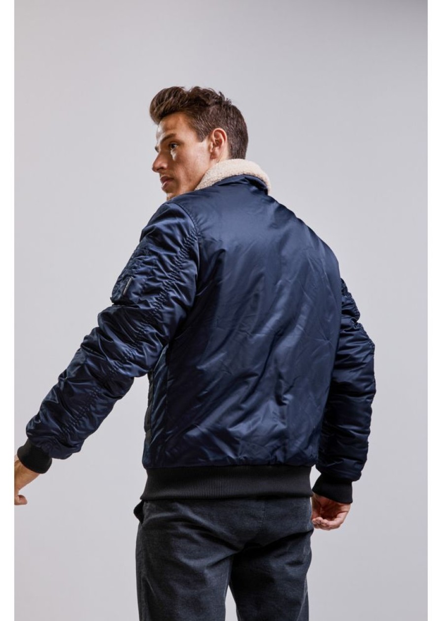 Homme Redskins Blousons & Vestes | Bombers Hermitage Allport Navy Blue