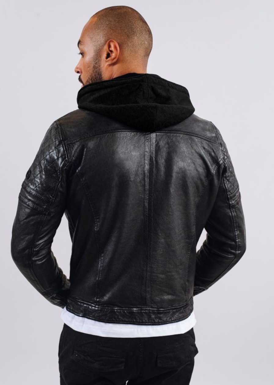 Homme Redskins Blousons & Vestes | Blouson En Cuir Ryde Barcelona Blaa