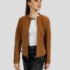 Femme Redskins Blousons & Vestes Femme | Cuir Malibu African Camel