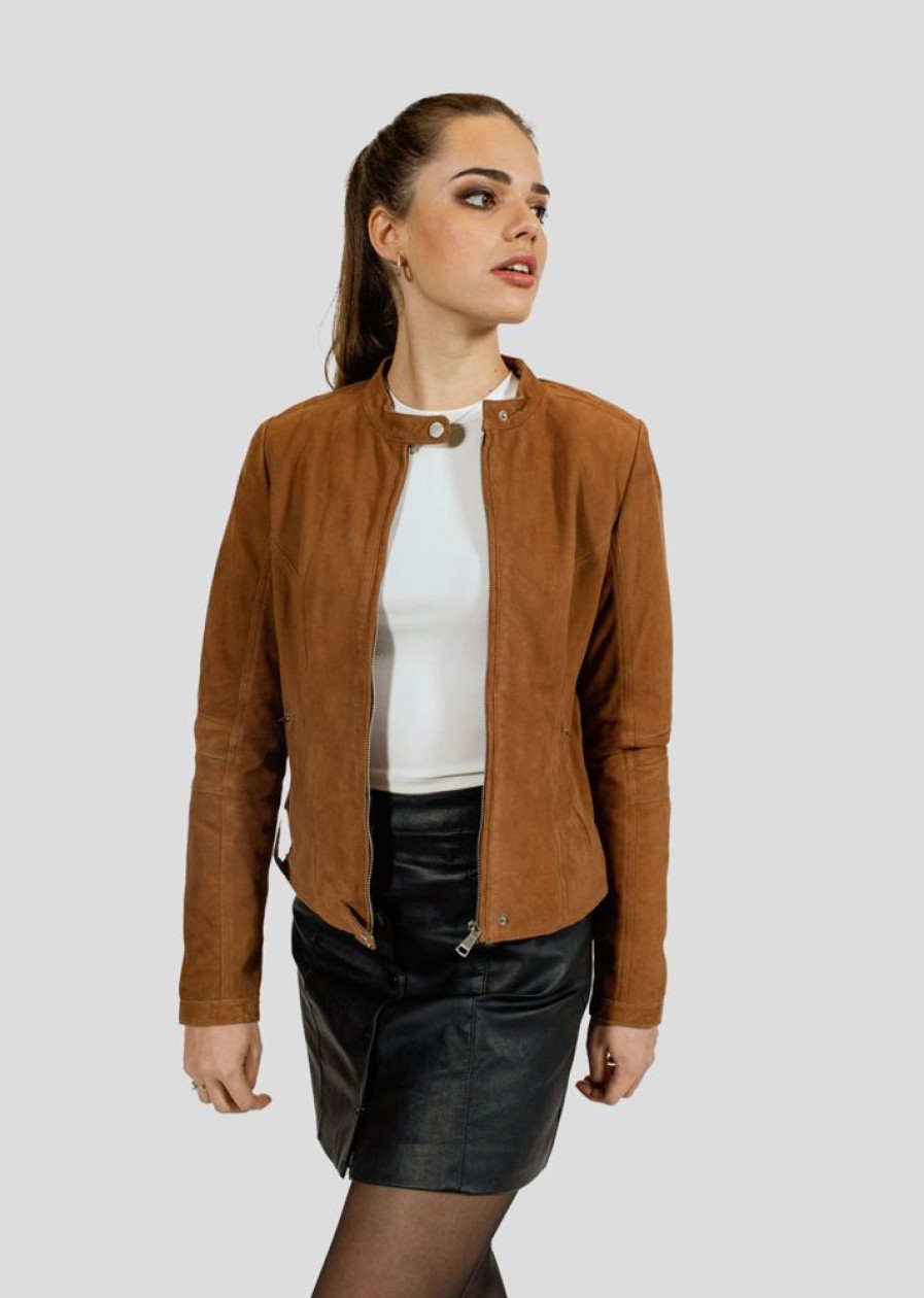 Femme Redskins Blousons & Vestes Femme | Cuir Malibu African Camel